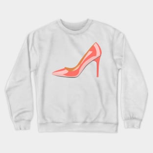 High Shoe in Living Coral Crewneck Sweatshirt